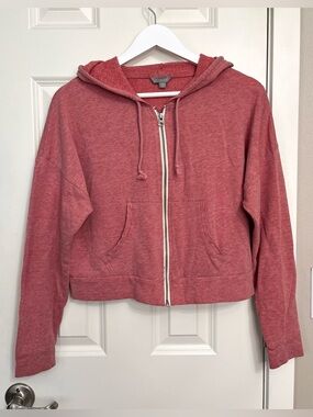 Rubbish Cropped Zip-Up Hoodie